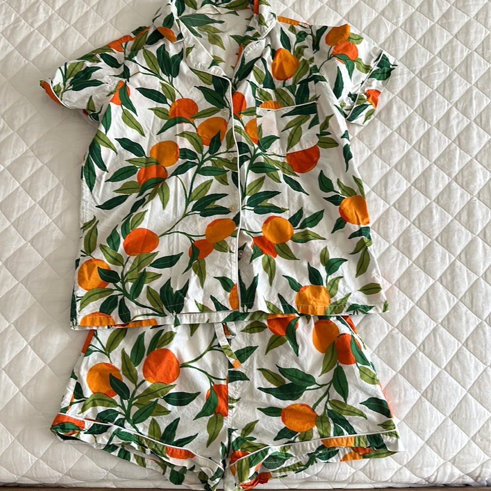 Anthropologie Orange Pajamas